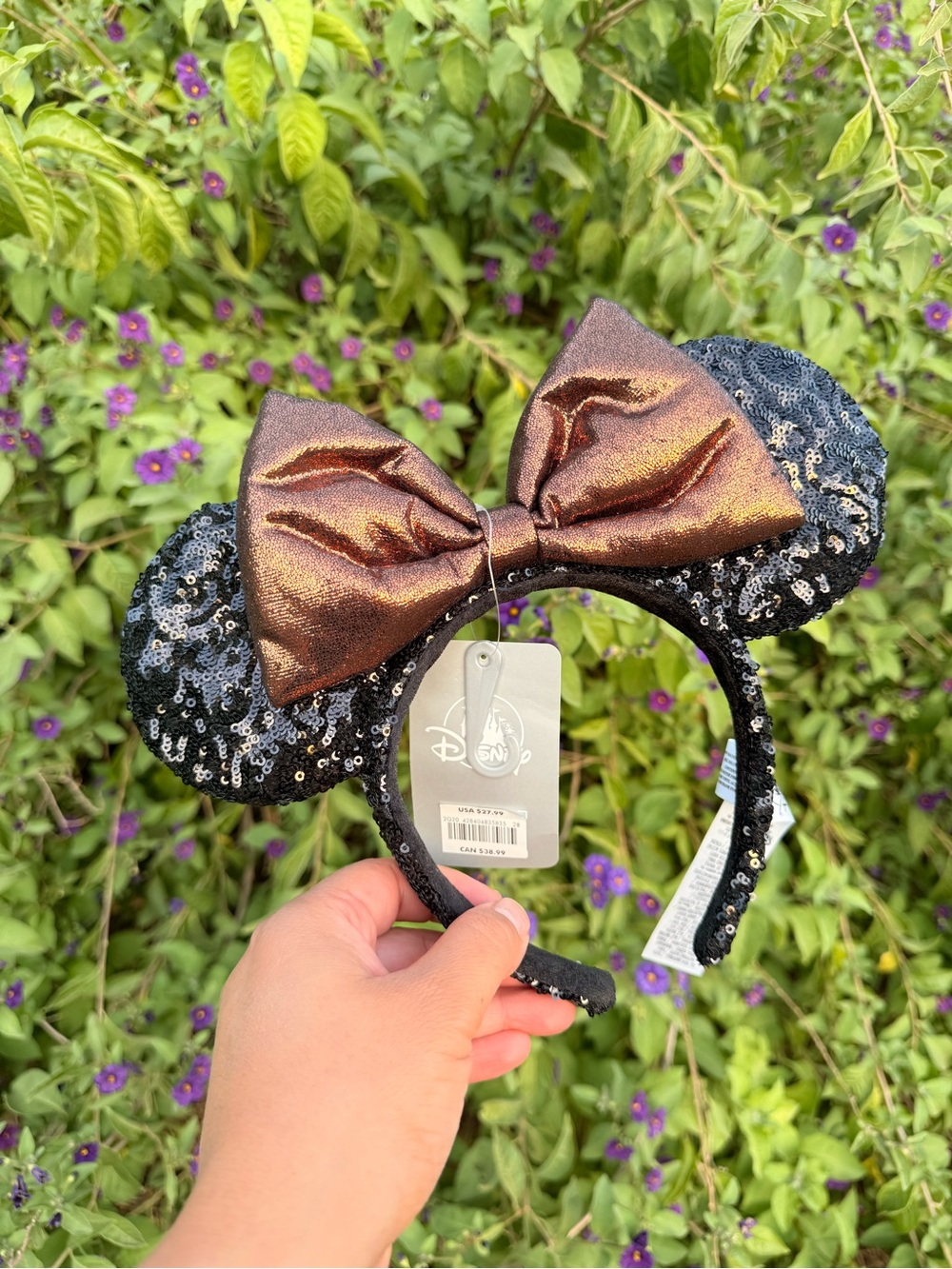 “Belle of the Ball" Bronze Minnie Mouse Ear
Headband